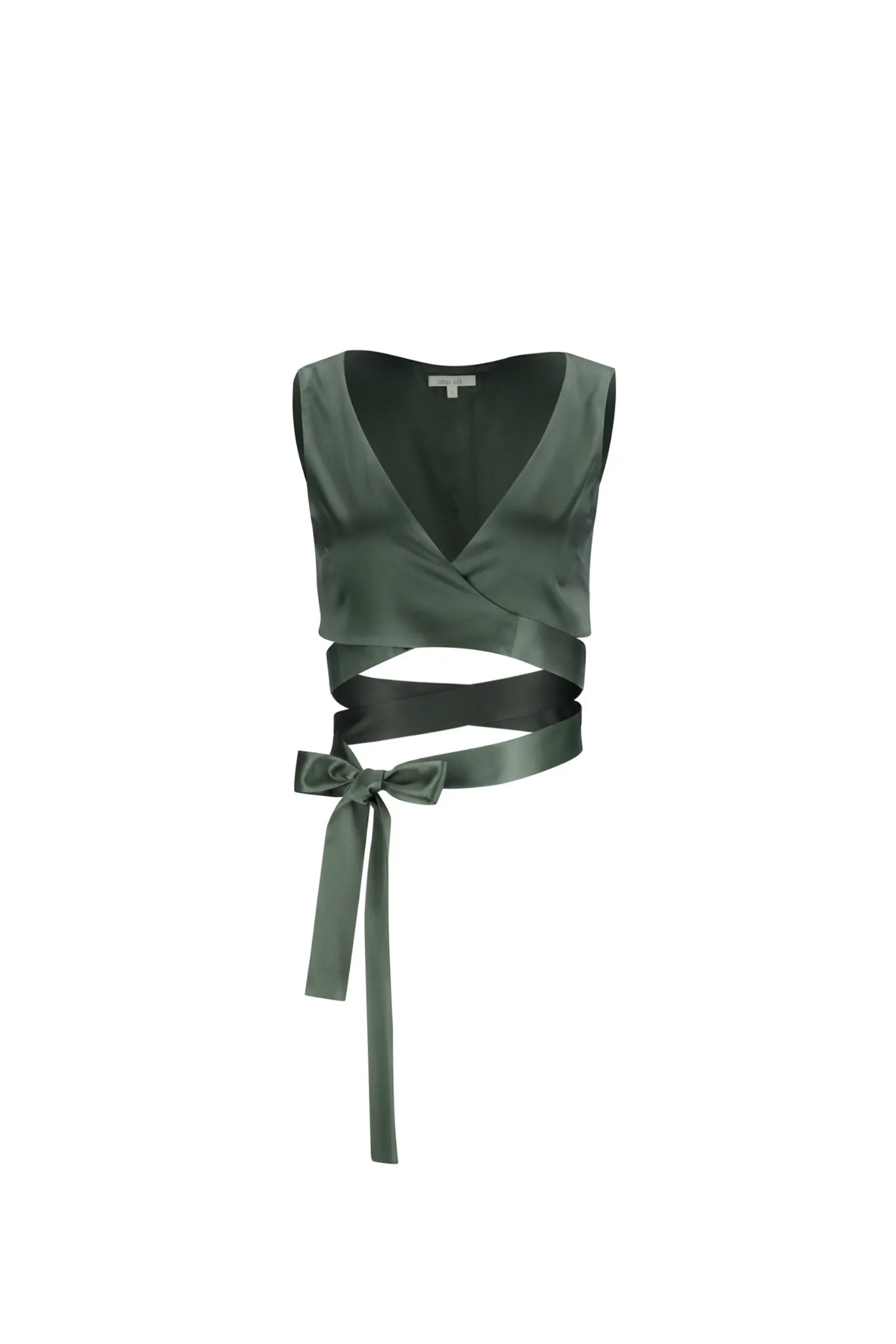 Sleeveless Silk Top 'Persephone' in Rich Green