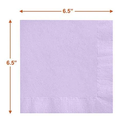 Solid Purple Paper Dinner Plates and Luncheon Napkins, Purple Party Supplies and Table Decorations (Serves 16)