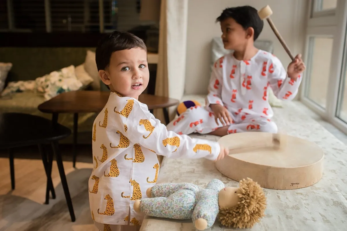 Spotty Leopard- Unisex Kids Cotton Nightwear