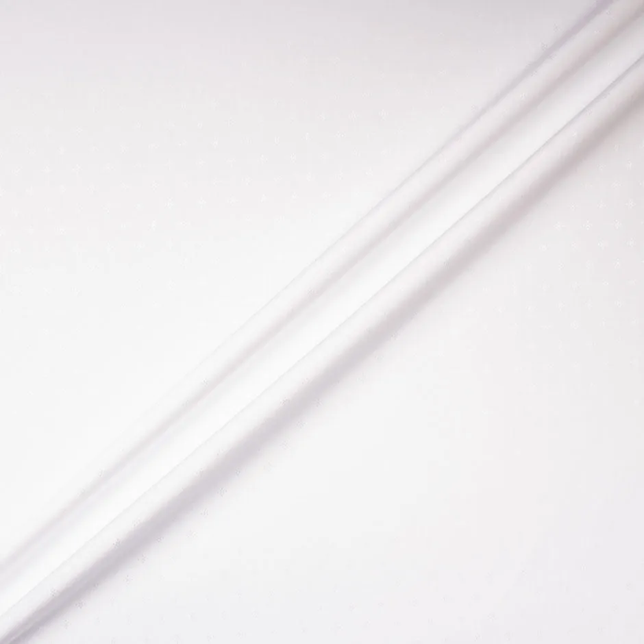 Superfine White Star Jacquard Shirting Fabric