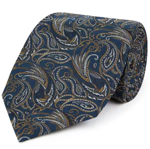 Teal Pheasant Woven Silk Tie