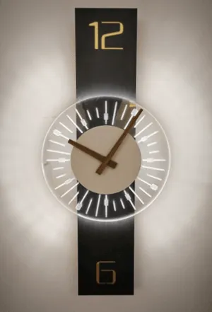 Tick-Tock Stream Contemporary Wall Clock (2621-W)