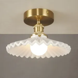 Tutu White Porcelain Wall Sconce / Ceiling Light