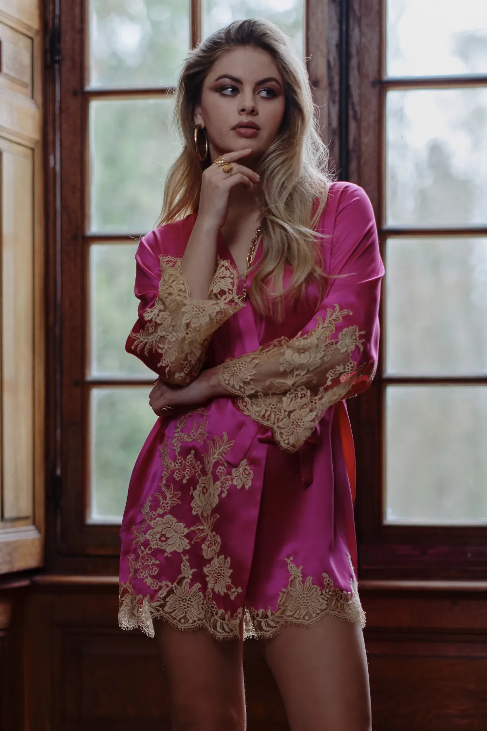 Victoria Short Silk Kimono