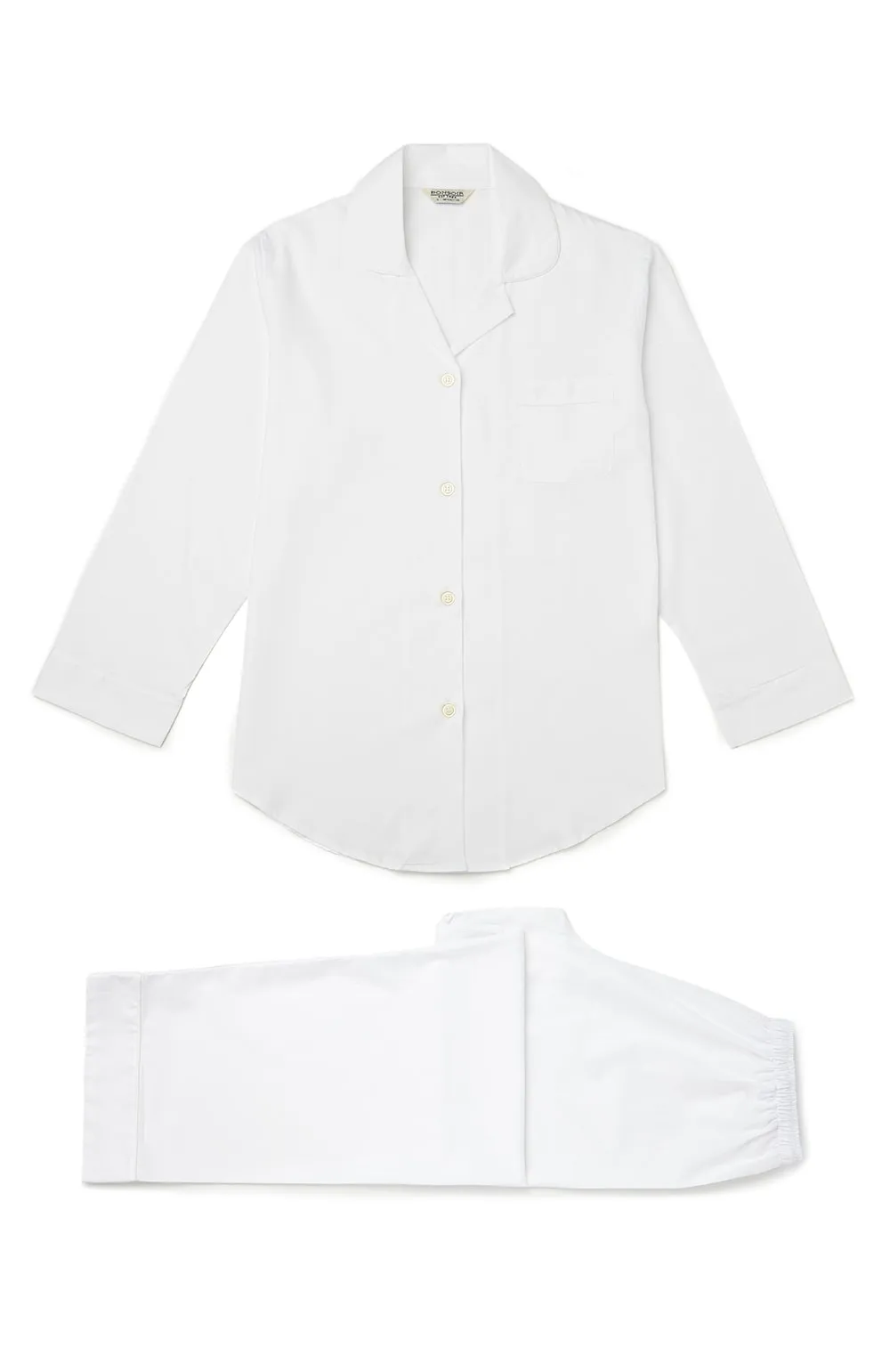 Women's Cotton Jacquard Pyjamas - White