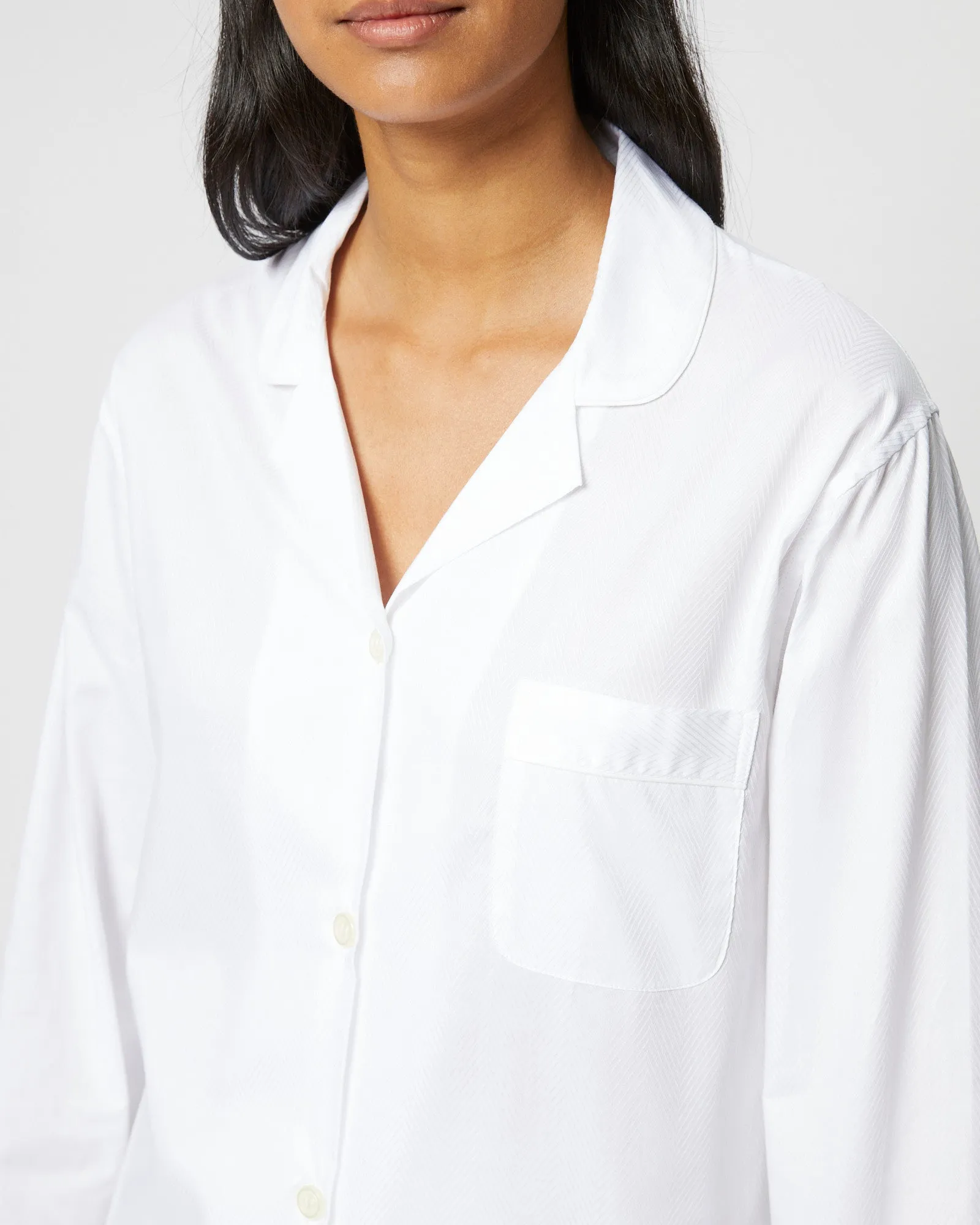 Women's Cotton Jacquard Pyjamas - White